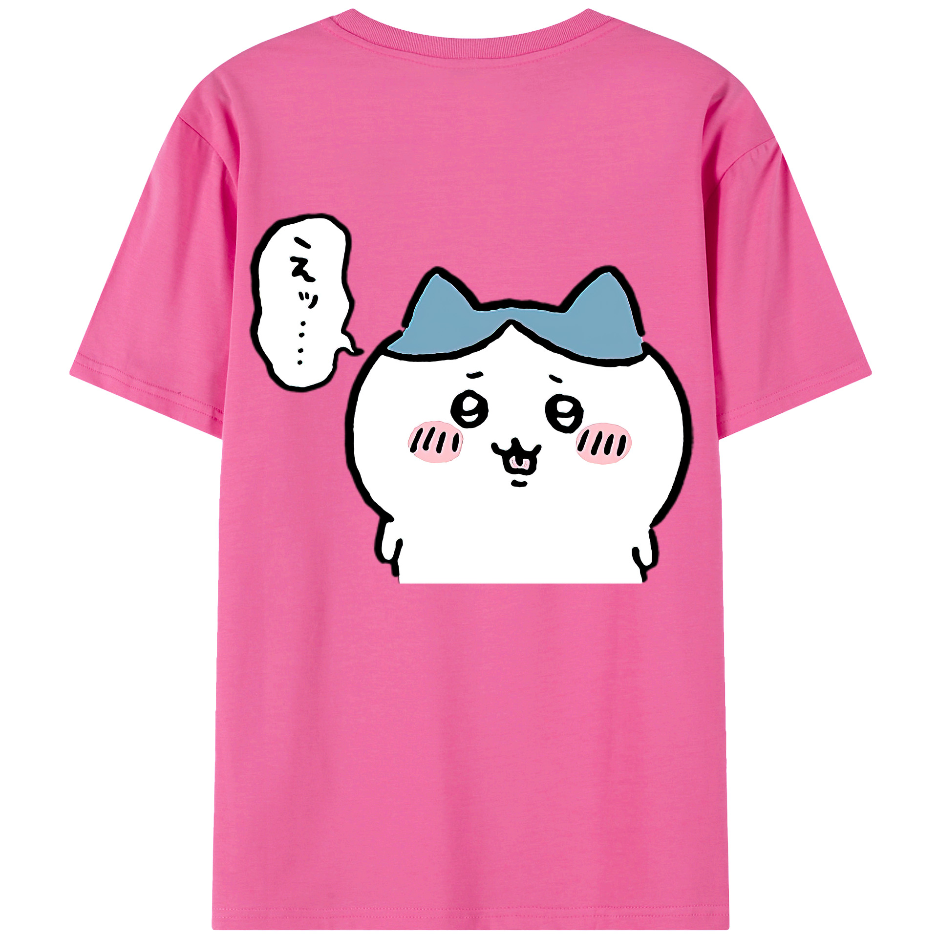 （画像用） ちいかわ ハチワレ Chii-kawa hachiware レディース半袖Tシャツ(バックプリント)